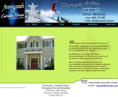 Website: Vancouver Bed And Breakfast